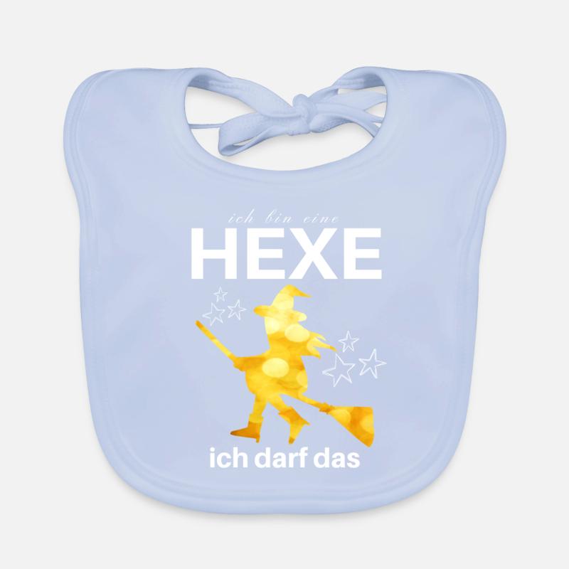 Ich bin eine HEXE ich darf das Baby Bio-Lätzchen