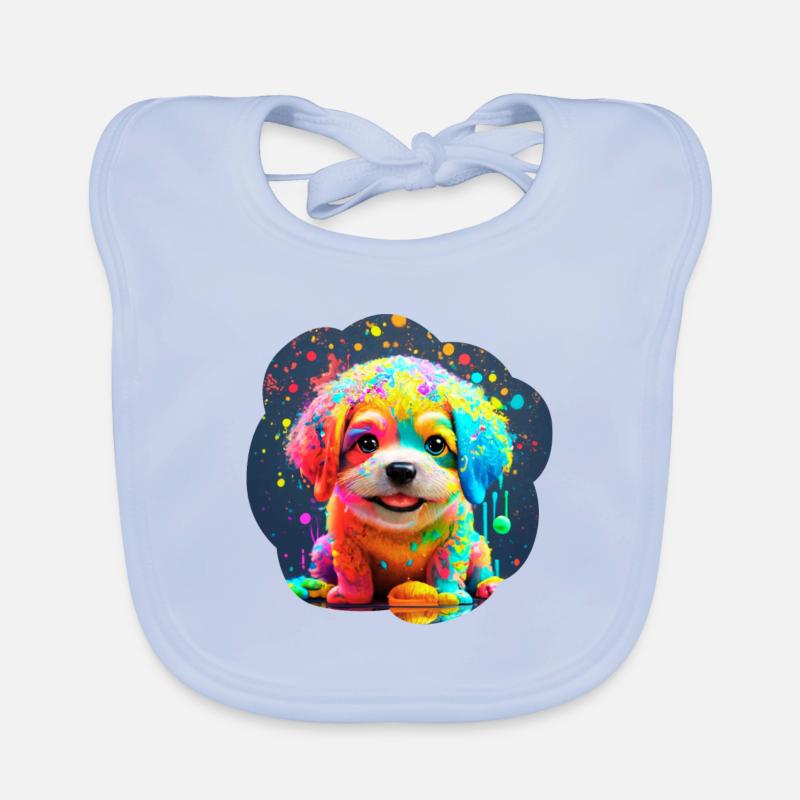Colored Puppy Bavoir bio Bébé