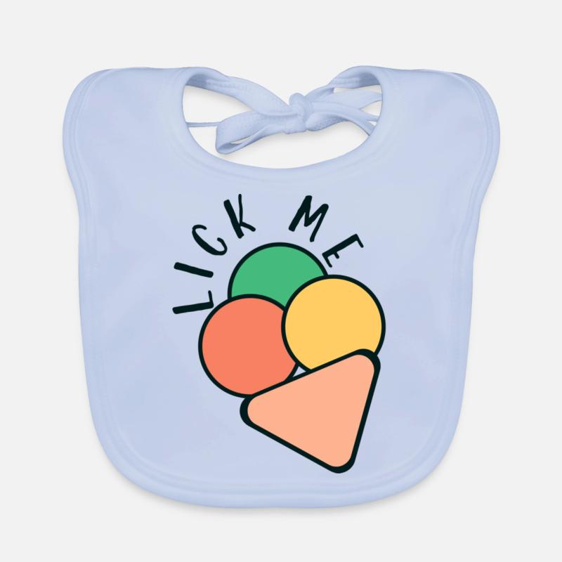 Crème glacée - un logo mignon Bavoir bio Bébé