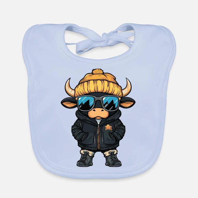 Stier Winter Baby Bio-Lätzchen