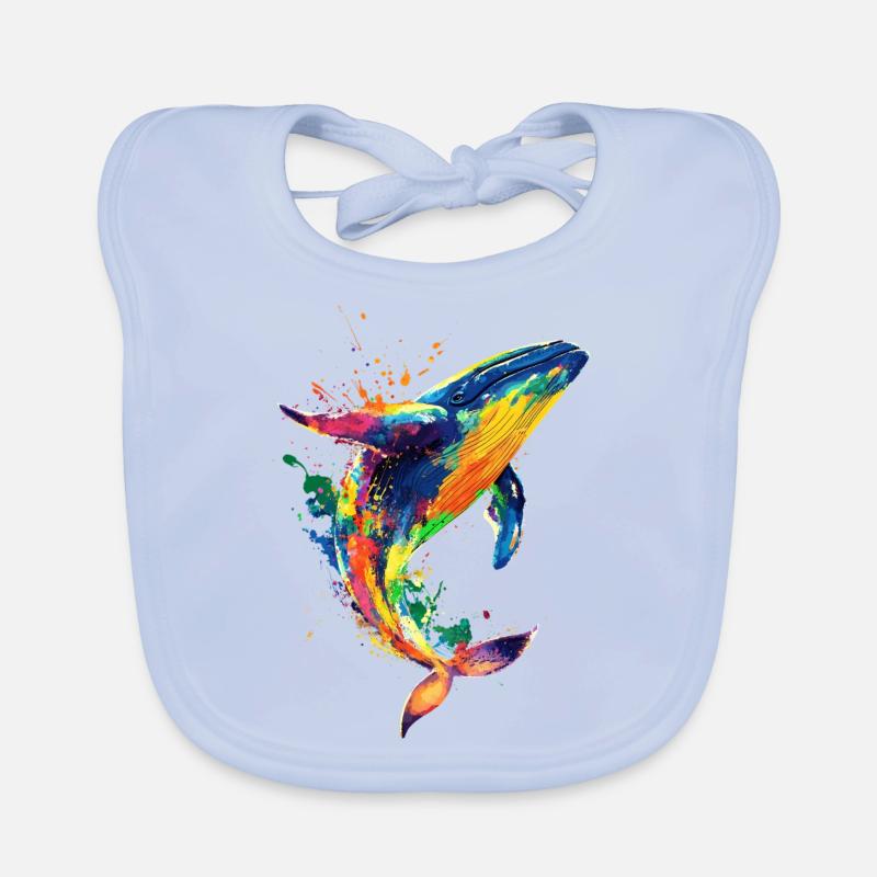 Wal Pop Art Bunt Baby Bio-Lätzchen