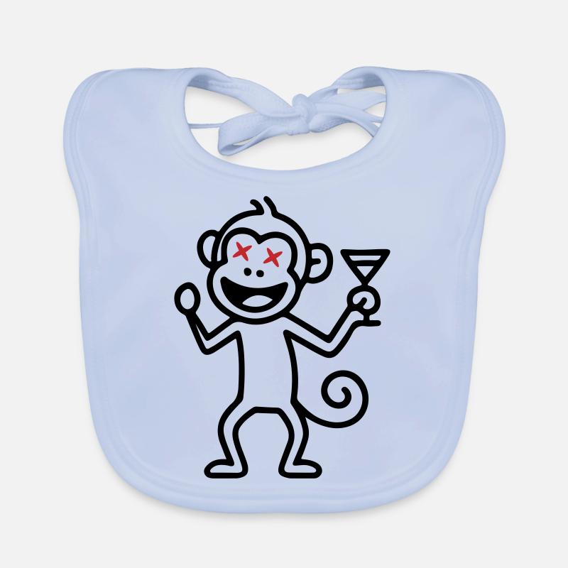 Fête de Singe Drôle Bavoir bio Bébé