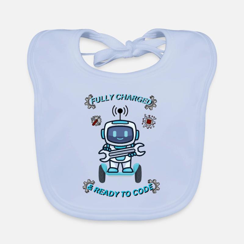 Nerd-Roboter Baby Bio-Lätzchen