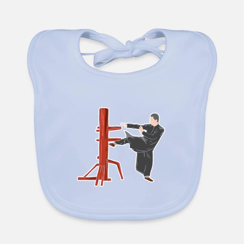 Wing Chun fighting pose Organic Baby Bibs