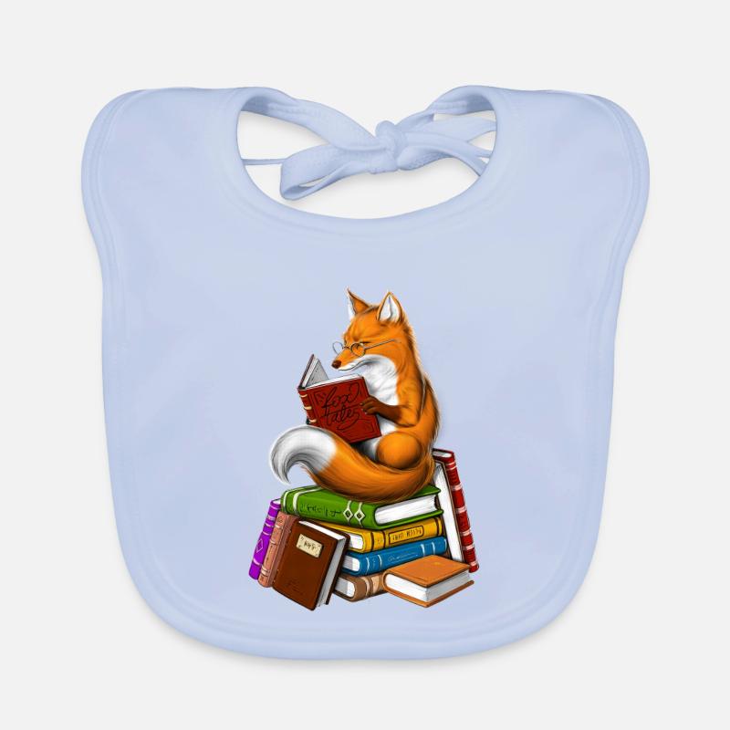 Fuchs liest ein Buch Baby Bio-Lätzchen