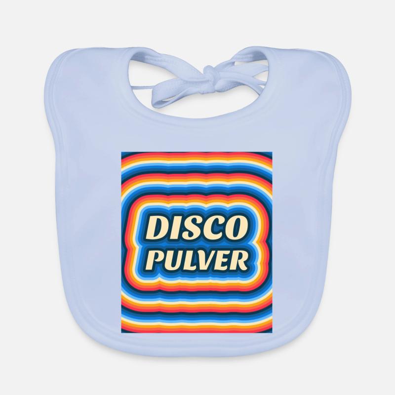Disco Pulver Retro Logo Baby Bio-Lätzchen