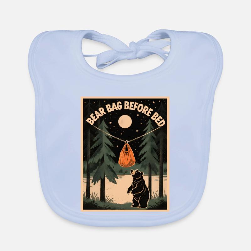 Bear bag before sleeping | Camping Organic Baby Bibs