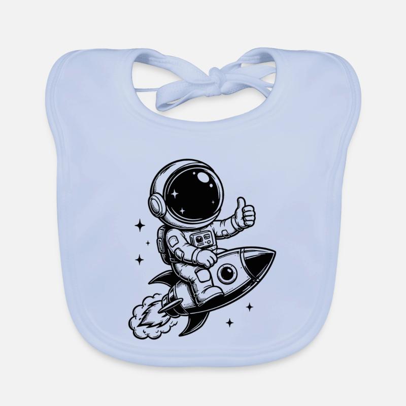 Astronaute en aventure spatiale Bavoir bio Bébé
