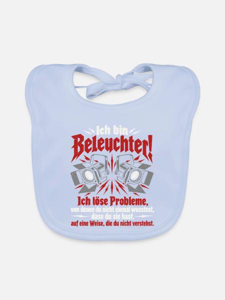 Beleuchter – Probleme lösen im Bühnenlicht - Baby Bio-Lätzchen - sky Blue - Vorne