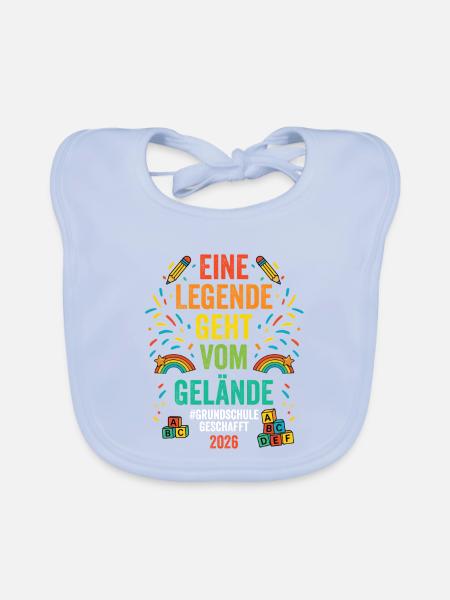 Eine Legende Geht Vom Gelände 2026 - Baby Bio-Lätzchen - sky Blue - Vorne