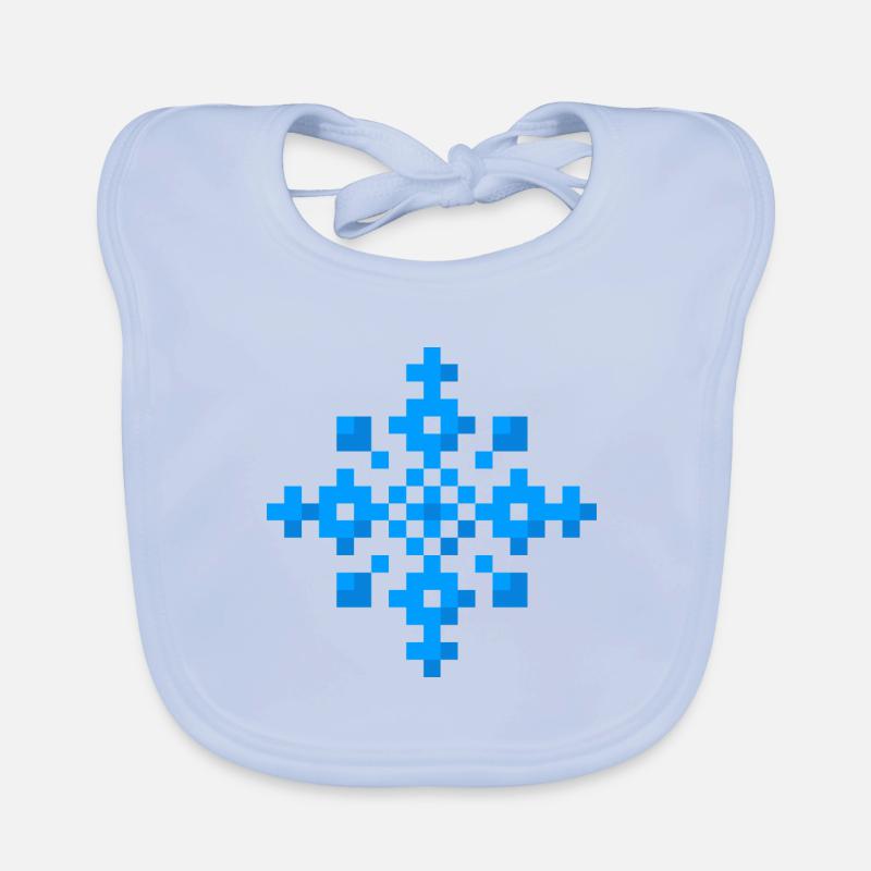 Flocon de neige (pixel art) Bavoir bio Bébé