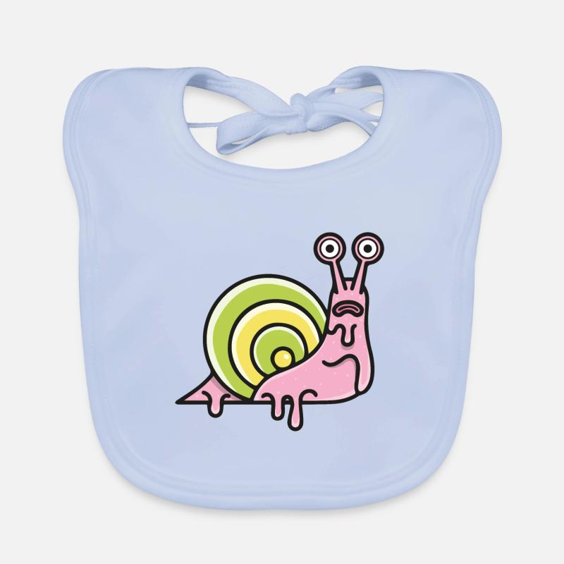 snails Parade Organic Baby Bibs