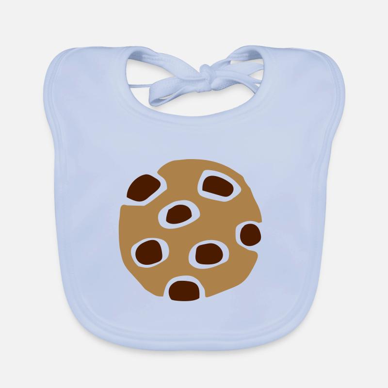 Biscuit with chocolate - cookie - bakery Organic Baby Bibs