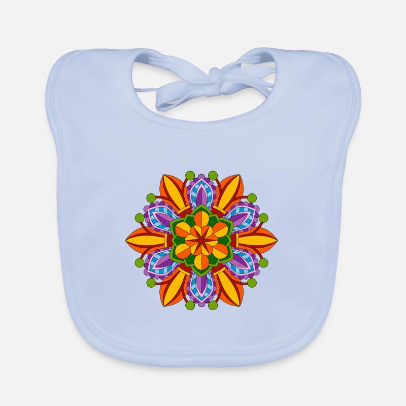 Mandala Meditation Art Baby Bio-Lätzchen