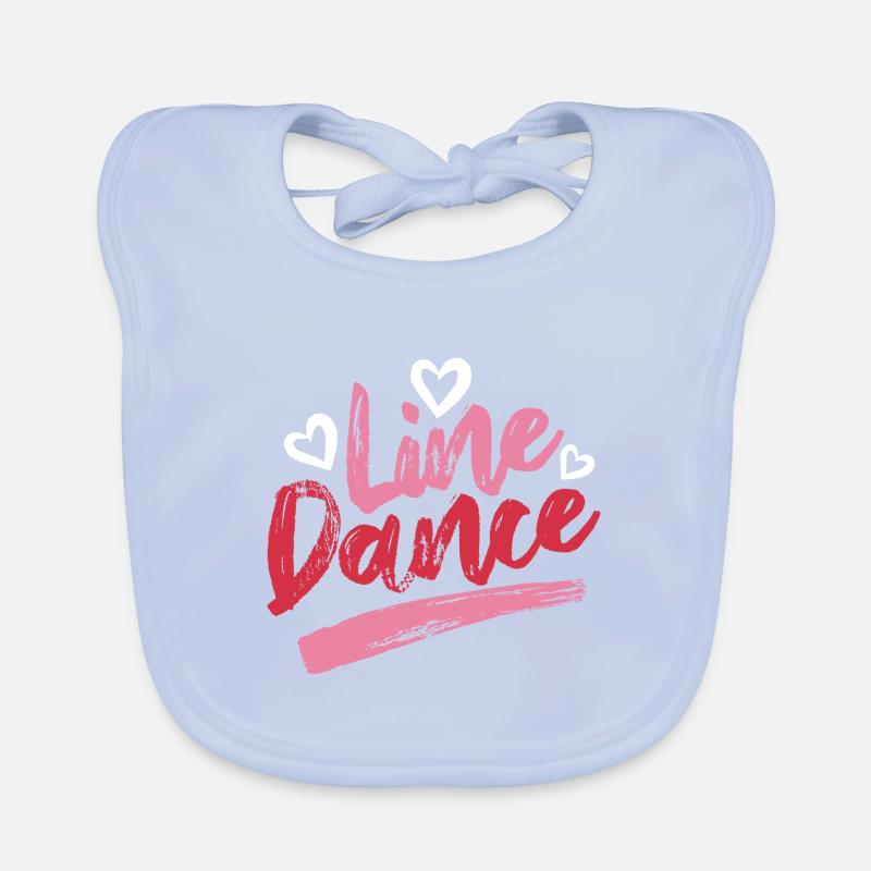 Linedance Linedancing Country Fan - Cadeau - Bavoir bio Bébé - bleu ciel