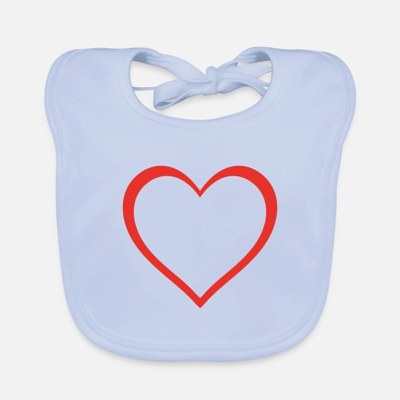 Heart Pattern Gift Organic Baby Bibs