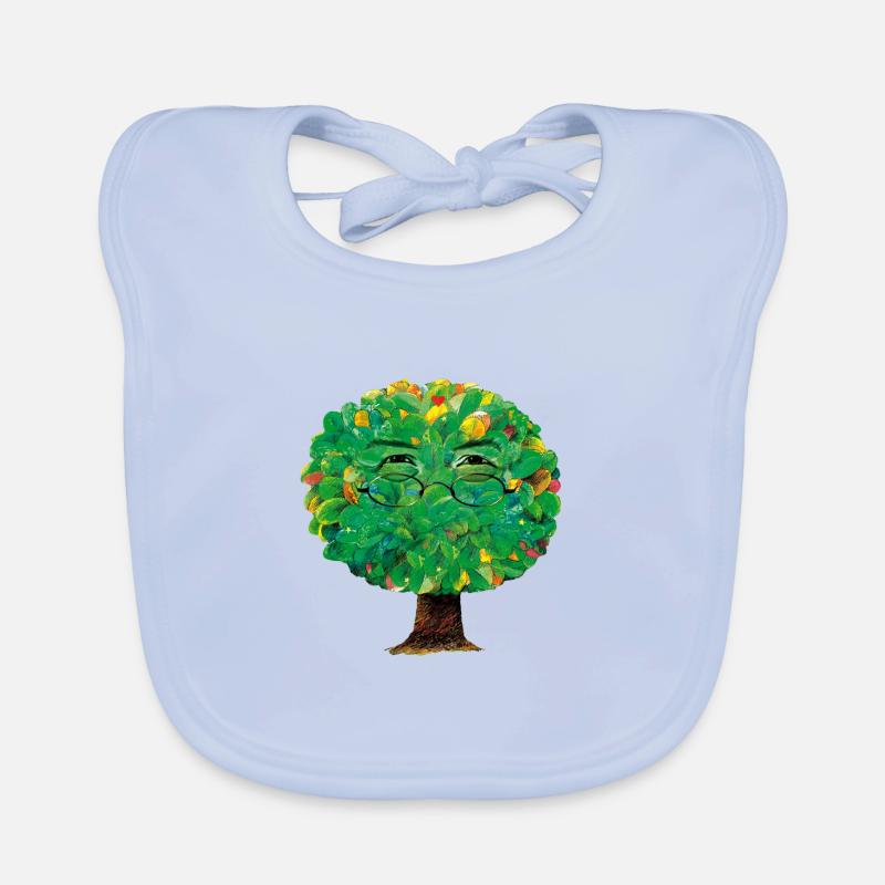 Le rêve Arbre - Bavoir bio Bébé - bleu ciel