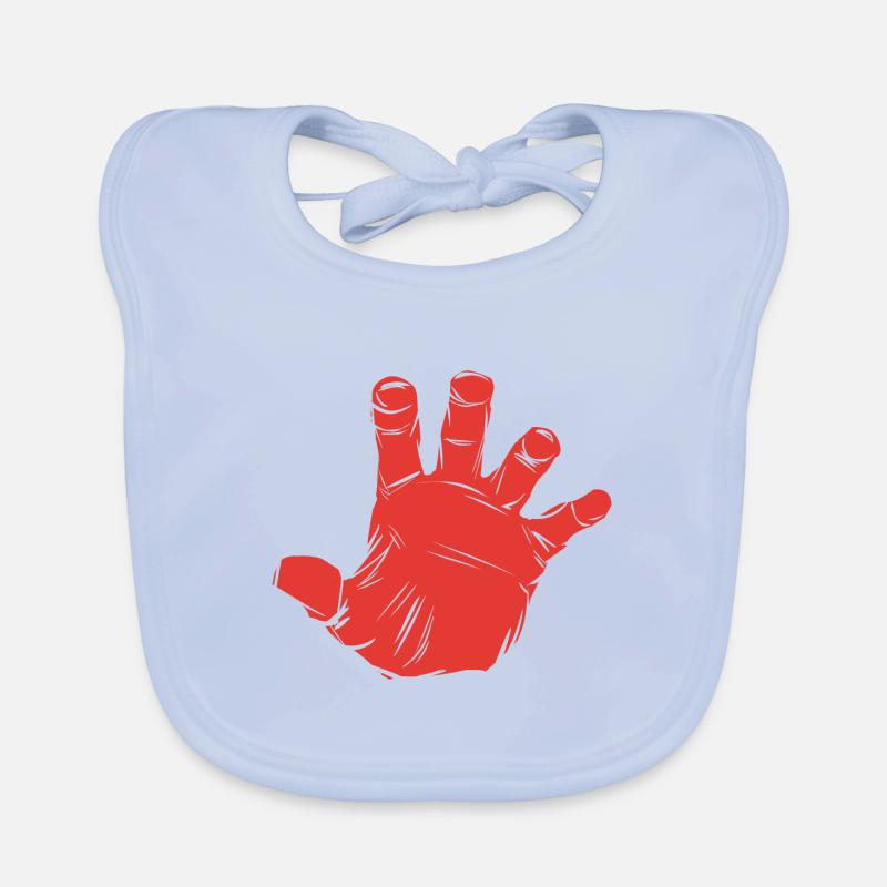 Bas les pattes! Bas les pattes! Main Bavoir bio Bébé