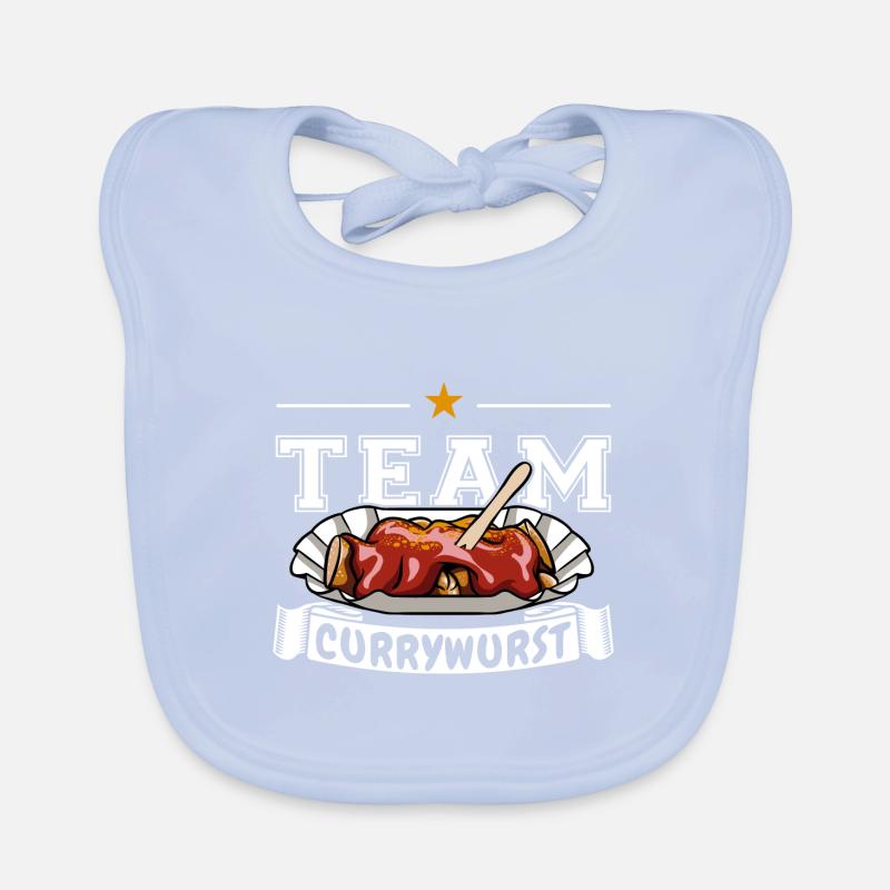 Team Currywurst - Fast Food - Spruch Baby Bio-Lätzchen