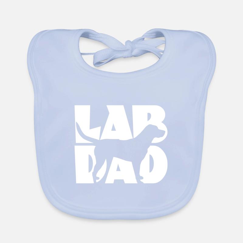 Lab Dad - Labrador - Dicton - Amoureux des chiens Bavoir bio Bébé