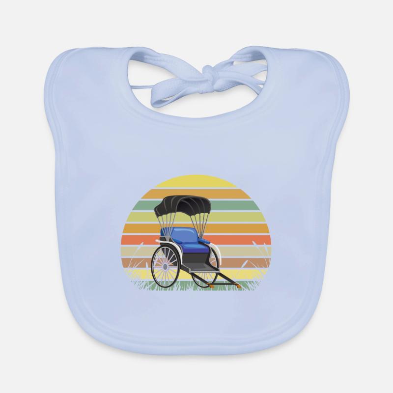 Rikscha Sunset rétro prairie Bavoir bio Bébé