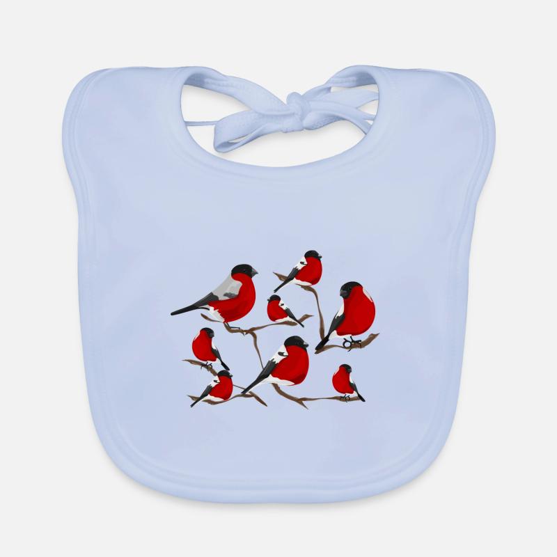 Oiseaux d'hiver Bavoir bio Bébé