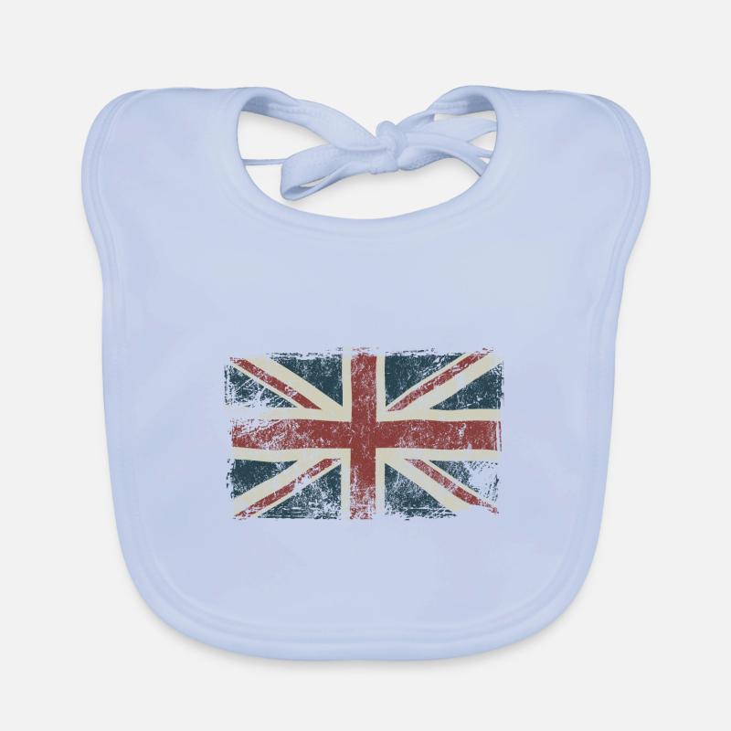 Angleterre - Drapeau anglais - Patrie - Cadeau Bavoir bio Bébé