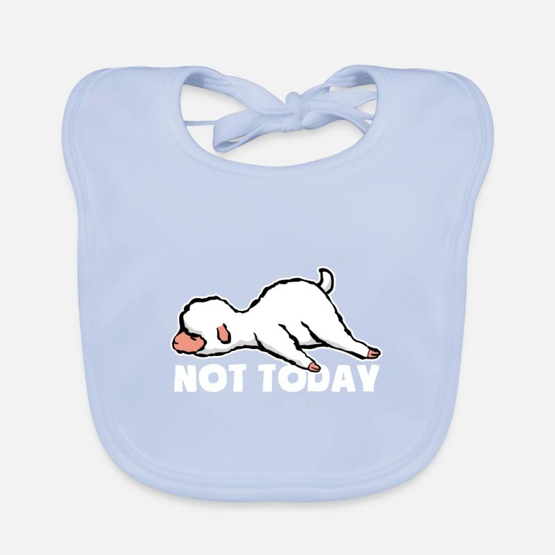Not today - Tired and lazy - Lamb - Sheep Organic Baby Bibs