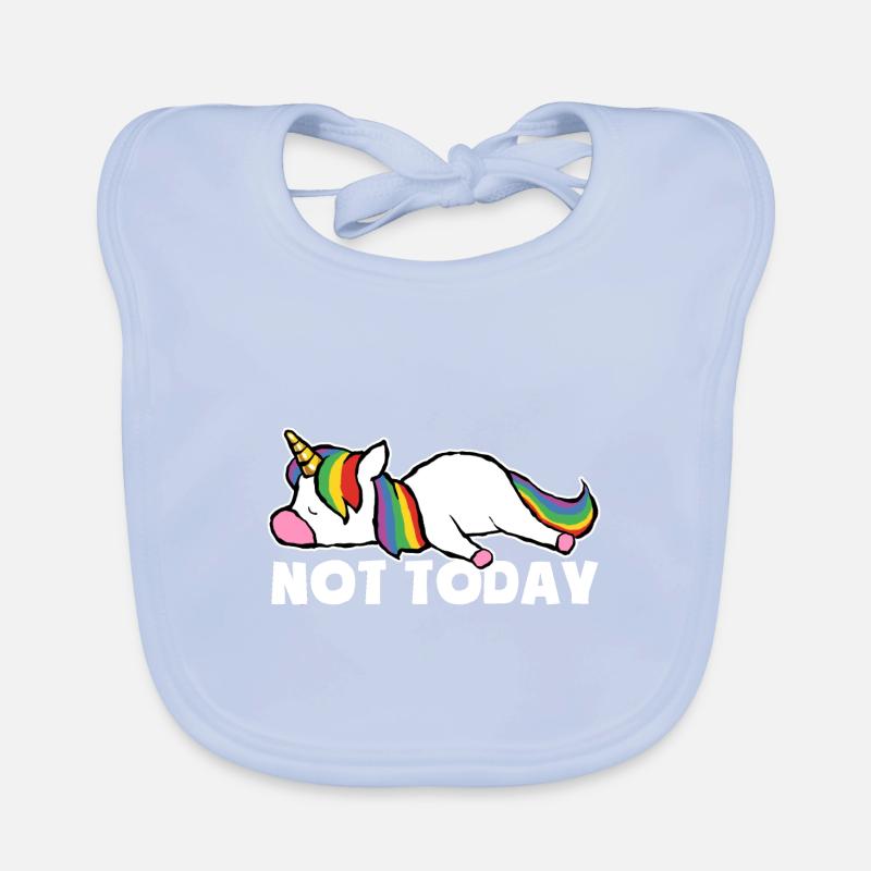 Not today - Müde und faul - Einhorn Baby Bio-Lätzchen