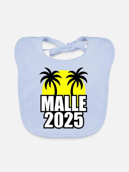 Malle 2025 - Baby Bio-Lätzchen - sky Blue - Vorne