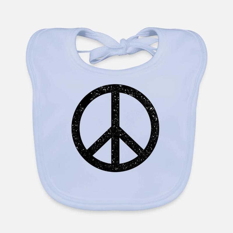 peace - Baby Bio-Lätzchen - sky Blue