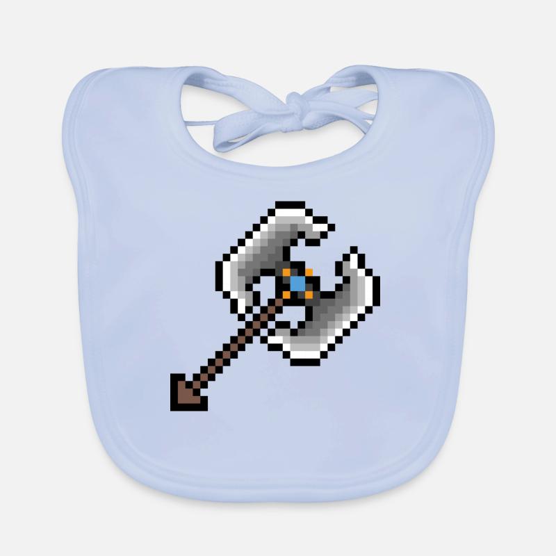 Axt Pixel Art Baby Bio-Lätzchen