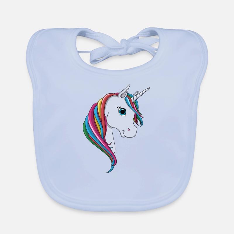lorey.w "kleines Einhorn", Mädchen, Schulkind Baby Bio-Lätzchen