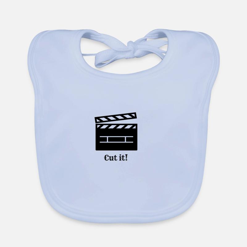 Coupe-le ! - Bavoir bio Bébé - bleu ciel