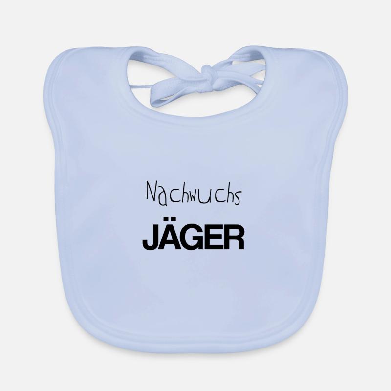 Nachwuchs Jäger Geschenkidee Kinder Baby - Baby Bio-Lätzchen - sky Blue
