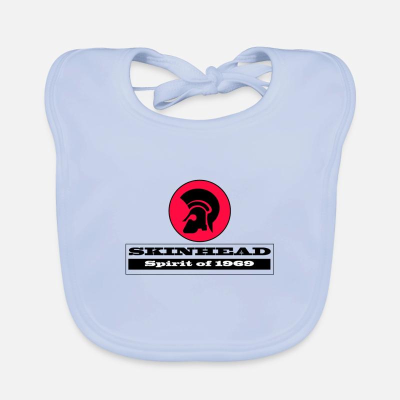 esprit de 69 Skinhead - Bavoir bio Bébé - bleu ciel