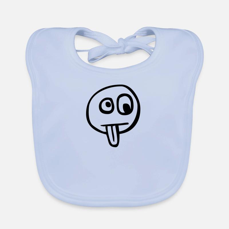 Émoticône: P bouche de langue Bavoir bio Bébé