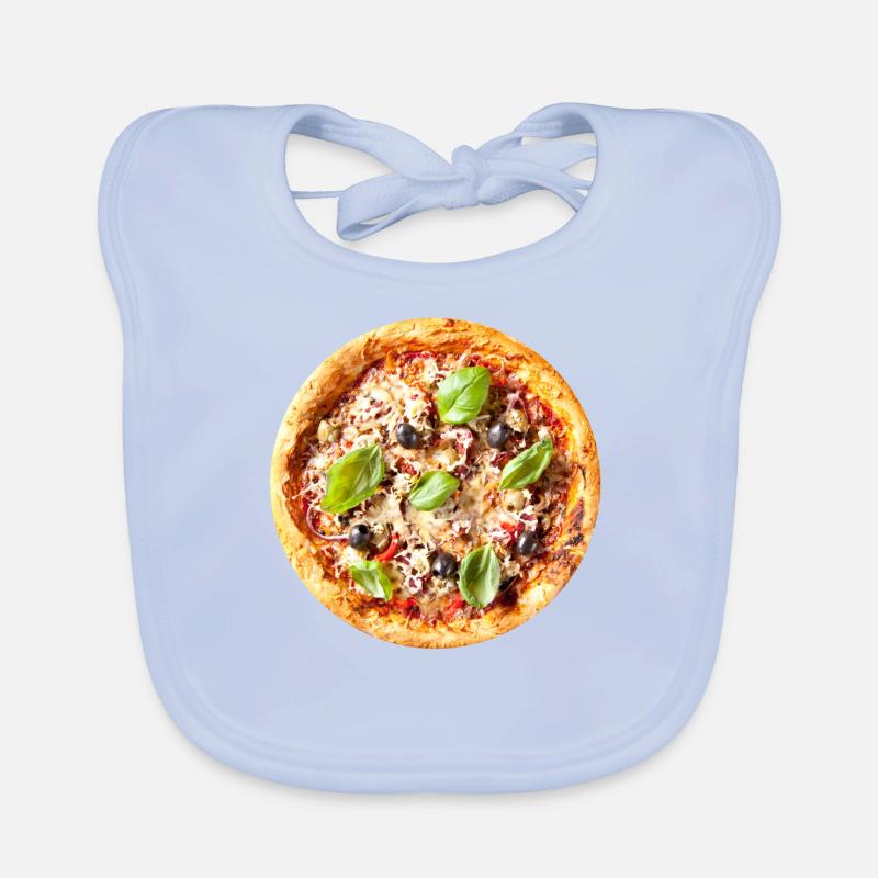 Pizza Basilikum Baby Bio-Lätzchen