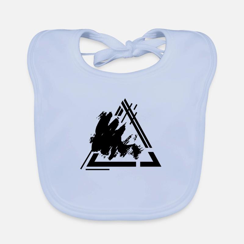 Modern Triangle Abstract Organic Baby Bibs