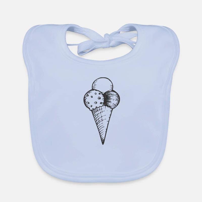 cornets de crème glacée Bavoir bio Bébé