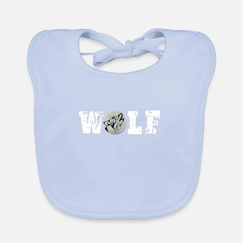 Wolf Moon moon Organic Baby Bibs