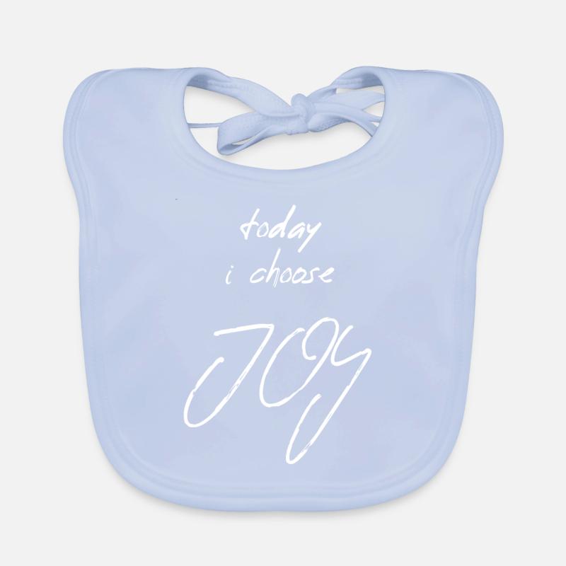 today I choose JOY Text einfarbig hand lettered Baby Bio-Lätzchen
