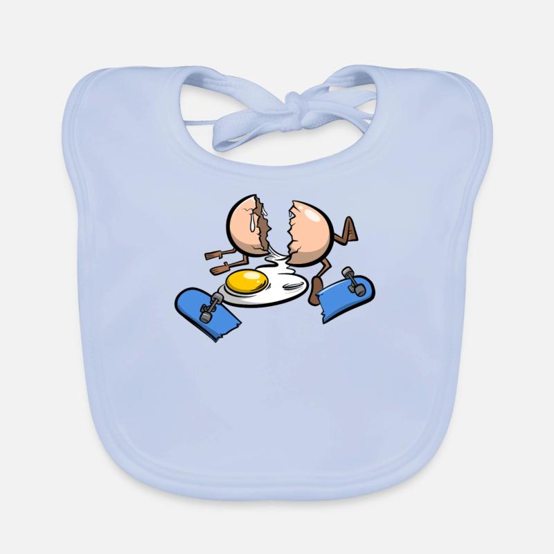 Skateboard accident egg Organic Baby Bibs