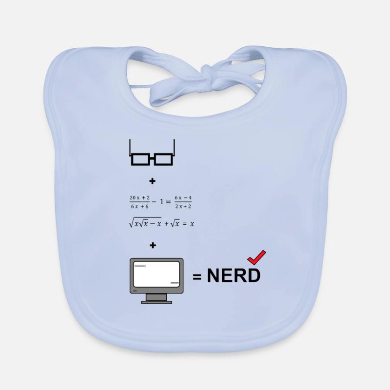 Nerd - Baby Bio-Lätzchen - sky Blue
