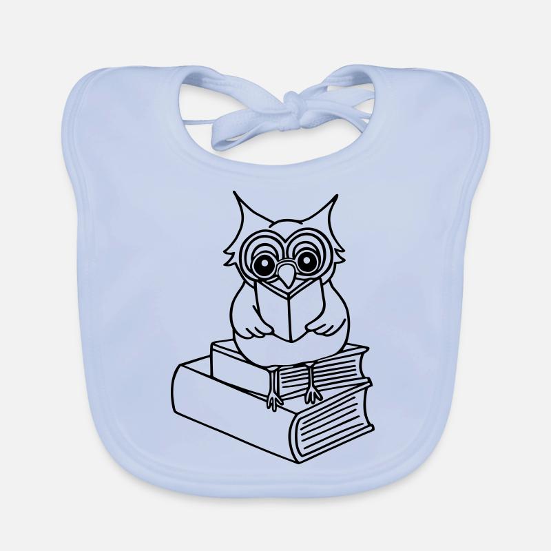 Eule, Bücher Baby Bio-Lätzchen