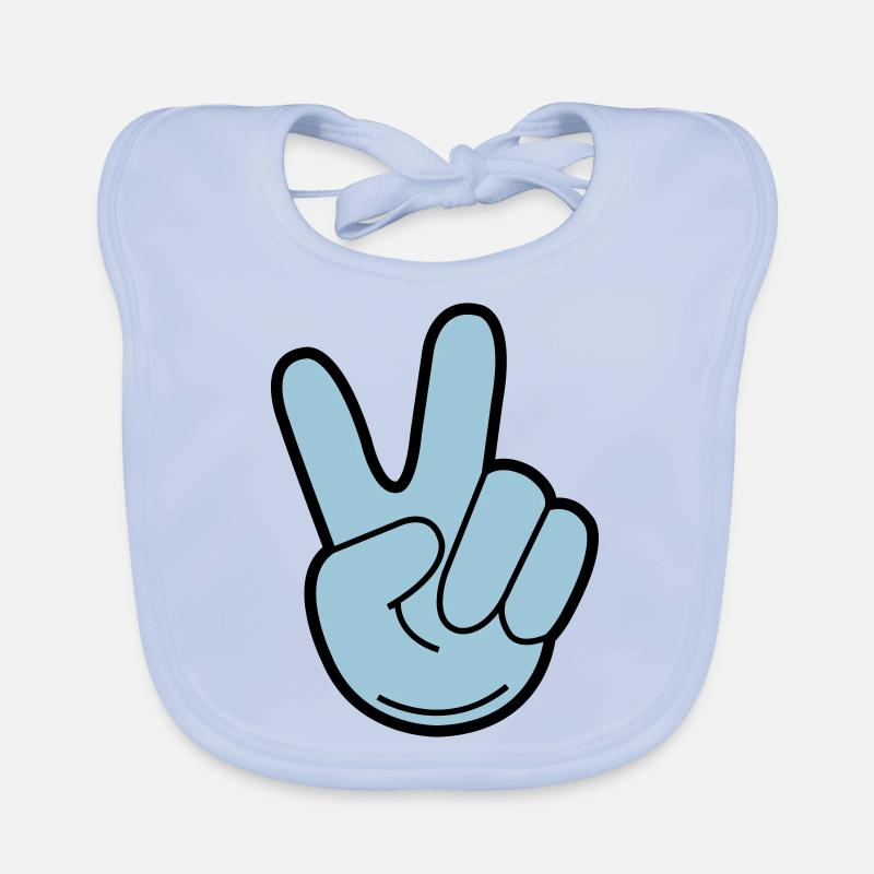 peace hand Bavoir bio Bébé