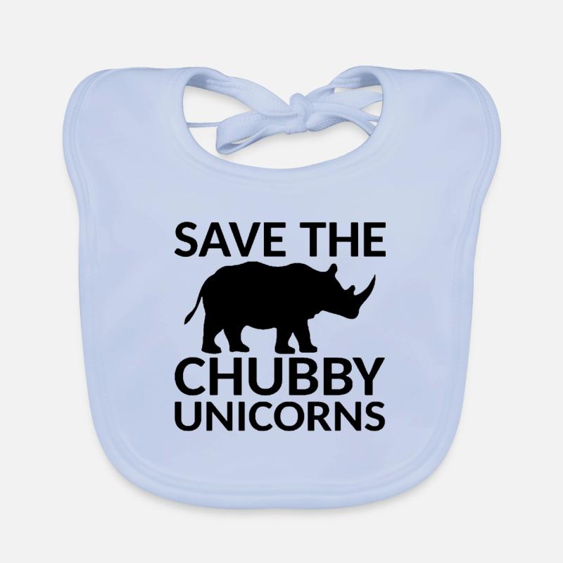 The Chubby Unicorns Organic Baby Bibs