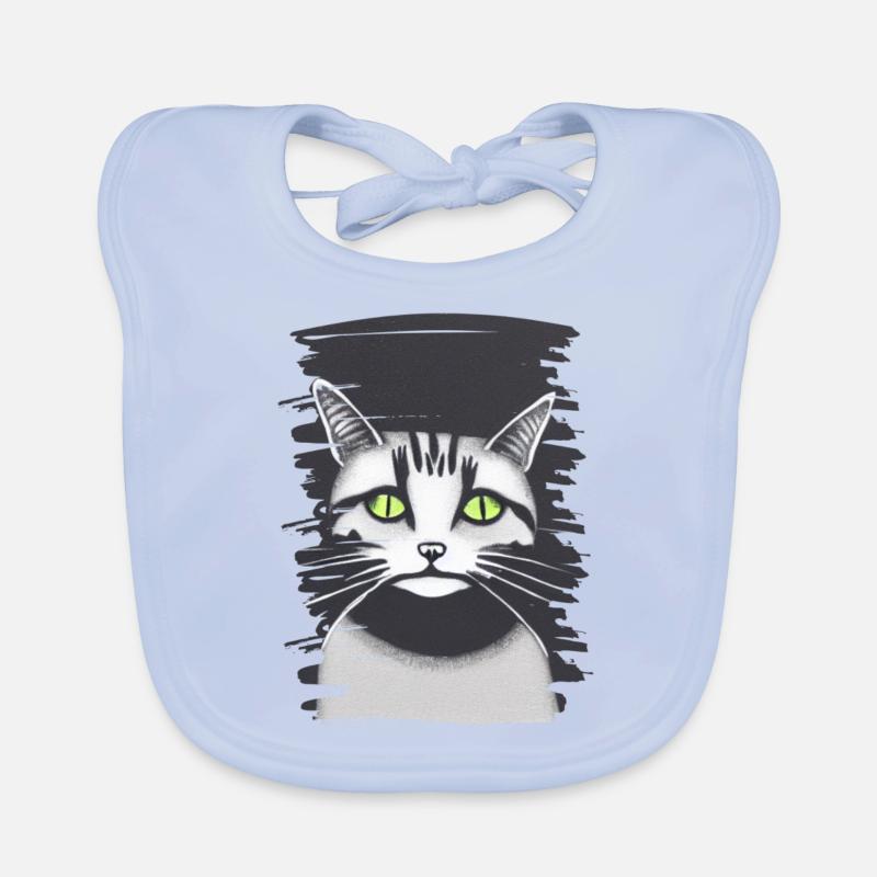 Cat Face 4 Organic Baby Bibs