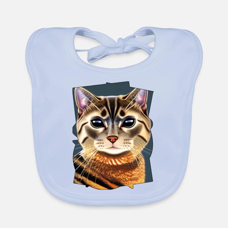 Visage de chat Bavoir bio Bébé
