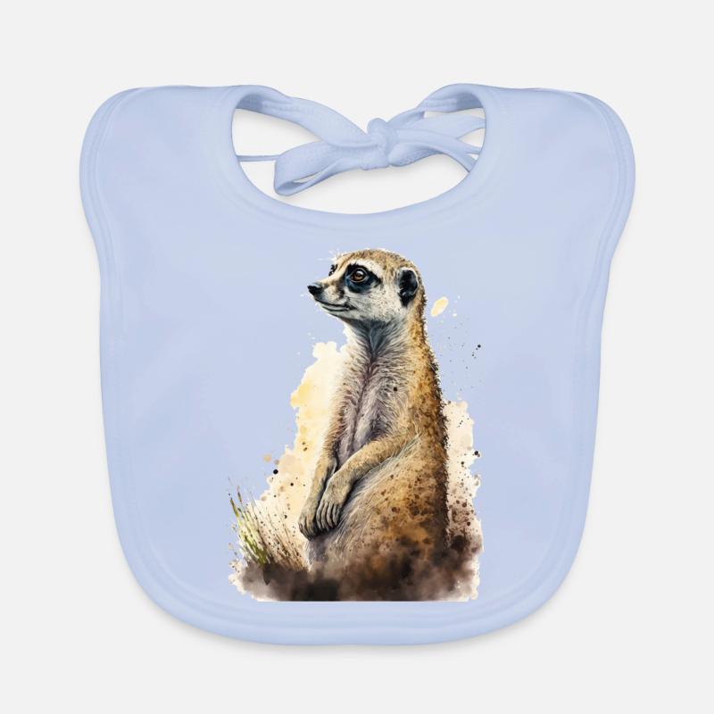 Cute cute meerkat Organic Baby Bibs